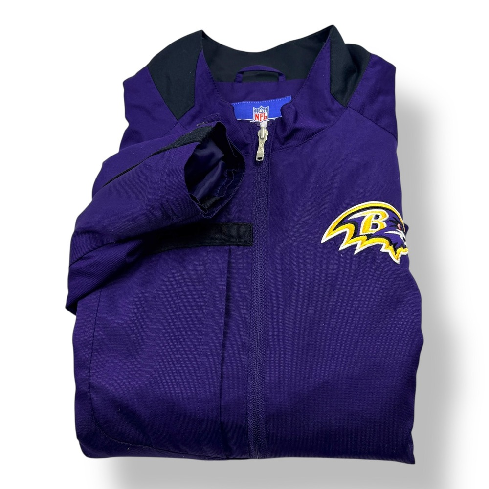 Reebok Baltimore Ravens NFL Vintage Full Zip Track Jacket Purple Mens Medium